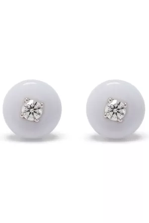 Fernando Jorge 18kt white gold Orbit chalcedony diamond earrings