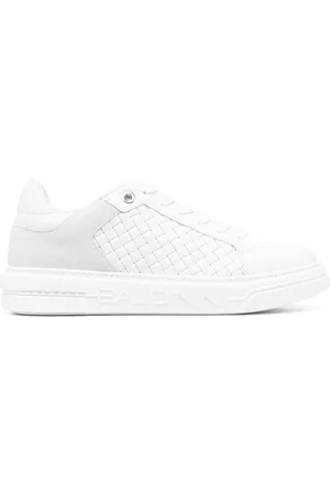 BALDININI Embossed-logo leather sneakers