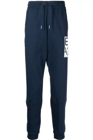 EA7 Men Pants - Logo-print cotton track pants