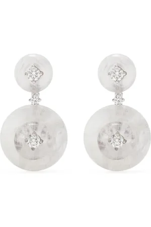 Fernando Jorge 18kt white gold Signal diamond and moonstone earrings