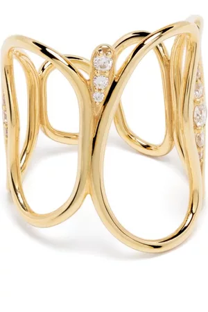Fernando Jorge 18kt yellow Fluid Chain diamond ring
