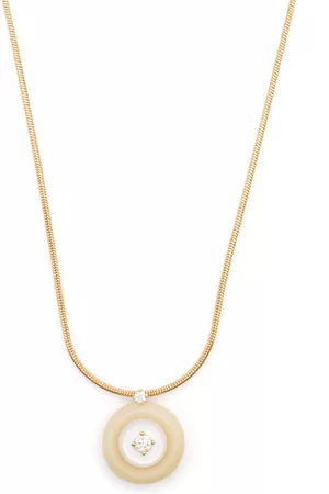 Fernando Jorge 18kt yellow Signal diamond and mother of pearl necklace