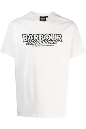 Barbour Men Short Sleeve - Logo-print short-sleeved cotton T-shirt