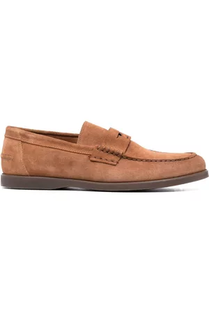 Doucal's Men Loafers - Suede penny-slot loafers