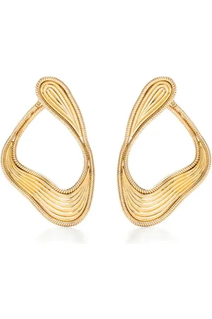 Fernando Jorge 18kt yellow Stream Lines hoop earrings