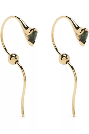 Fernando Jorge 18kt yellow small Sprout tourmaline diamond earrings