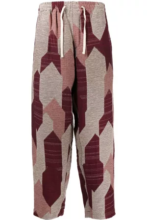 YMC Men Pants - Alva Skate abstract-pattern cropped trousers