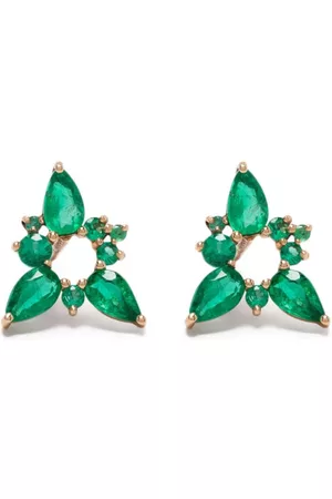 Fernando Jorge 18kt rose Electric Spark emerald stud earrings