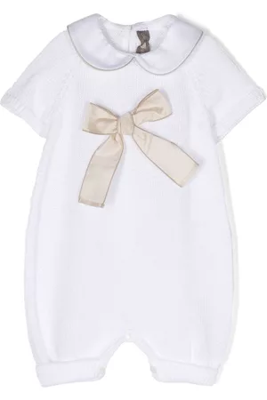 LITTLE BEAR Bow-detail knitted romper