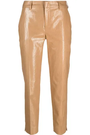 PT Torino Coated-finish tapered-leg trousers