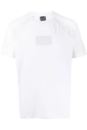 EA7 Men Short Sleeve - Logo-print cotton T-shirt