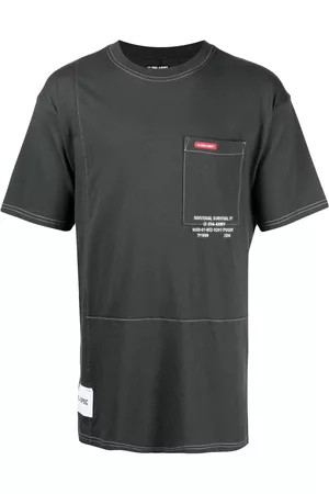 Izzue Contrast-stitching cotton T-shirt