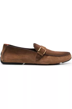 santoni Men Loafers - Buckle-detail calf-leather loafers