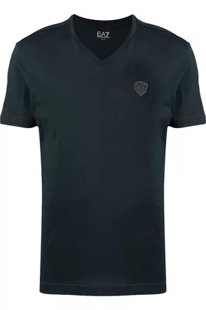 EA7 Men Short Sleeve - Logo-patch cotton T-shirt