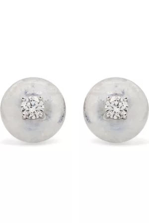 Fernando Jorge 18kt white gold Orbit moonstone diamond earrings