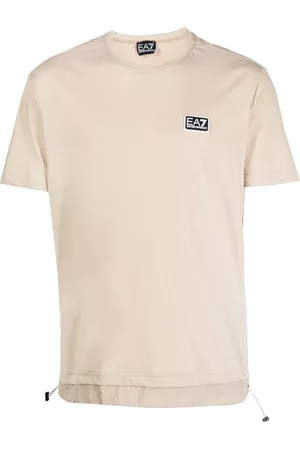 EA7 Men Short Sleeve - Logo-plaque cotton T-shirt