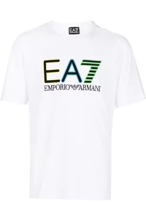 EA7 Men Short Sleeve - Logo-print cotton T-shirt