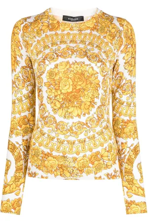 VERSACE Barocco-print silk jumper