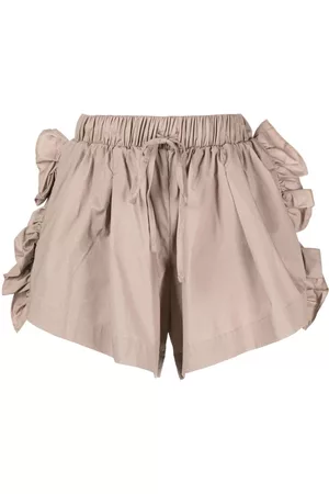 Kika Vargas Ruffled drawstring shorts