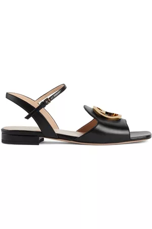 Gucci Women Sandals - Logo-plaque leather sandals