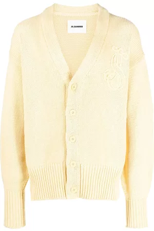 Jil Sander Embroidered-logo cotton cardigan