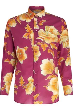 Etro Men Shirts - Floral-print cotton shirt