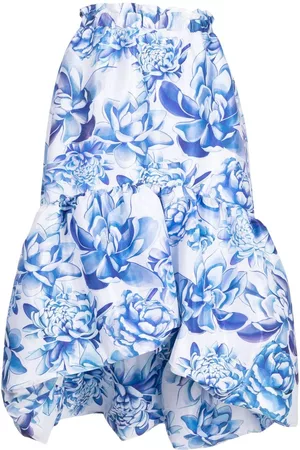 Kika Vargas Floral-print asymmetric skirt