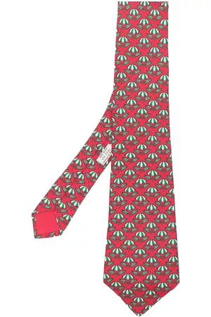 Hermès Men Umbrellas - Pre-owned umbrella print silk necktie