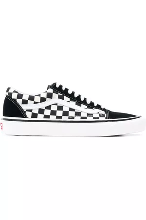 Vans Men Sneakers - And white old skool 36 dx leather and canvas sneakers