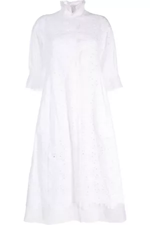 SHIATZY CHEN Sheer-lace cotton long coat