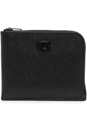 Coach Men Wallets - Tonal-logo grained-leather wallet