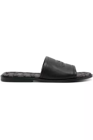 Coach Men Sandals - Monogram-jacquard leather slides