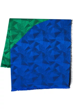 Saint Laurent 1990s patterned-jacquard two-tone silk scarf