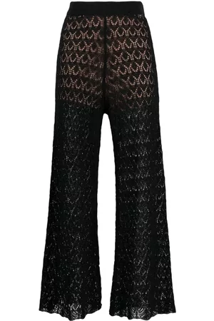Liu Jo Open-knit flared cropped trousers