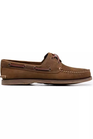 Timberland Men Shoes - Stitched leather boat shoes
