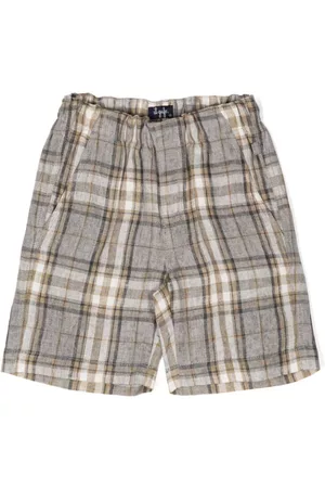 Il gufo Tartan-print tailored shorts