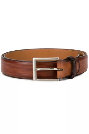 Magnanni Men Belts - Tarnished effect belt