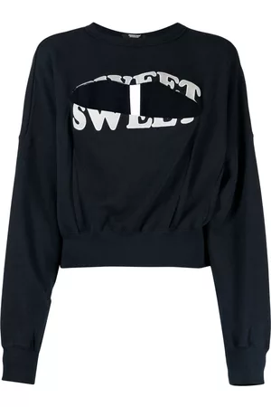 UNDERCOVER Slogan-print cut-out detailing sweatshirt