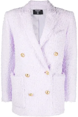 Balmain Oversized double-breasted tweed blazer