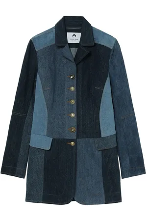 Marine Serre Patchwork denim minidress