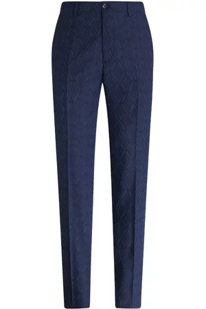 Etro Men Formal Pants - Virgin wool jacquard trousers