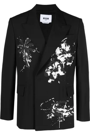 Msgm Men Blazers - Graphic-print blazer