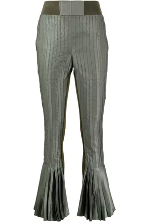 SACAI Plissé flared trousers