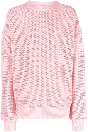 Msgm Men Jumpers - Open-knit cotton jumper