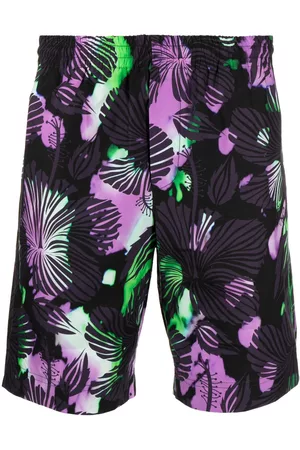 Msgm Men Bermudas - Abstract-print cotton bermuda shorts