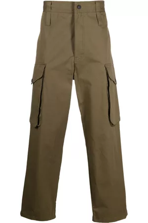 Msgm Men Cargo Pants - Cargo-pocket wide-leg trousers
