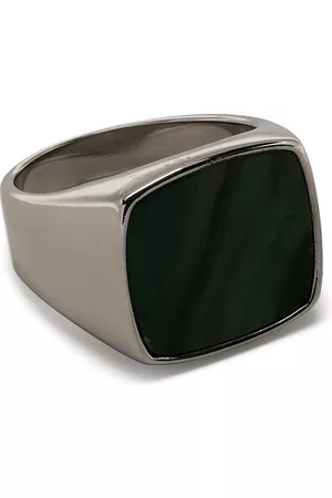 Nialaya Men Rings - Plated jade ring