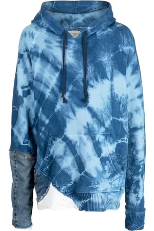 GREG LAUREN Tie-dye pattern cotton hoodie