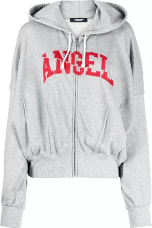 UNDERCOVER Text-print zip-up hoodie