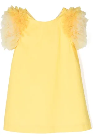 MONNALISA V-back ruched-detaildress